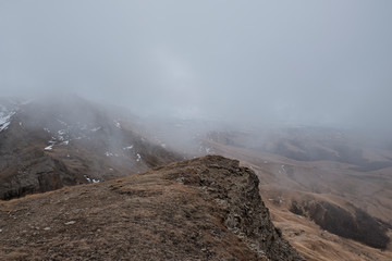 View from the plateau Bermamyt in the Caucasus