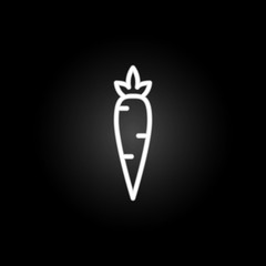 farm carrot neon icon. Elements of farm set. Simple icon for websites, web design, mobile app, info graphics