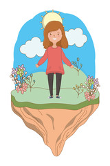 Teenager girl cartoon design