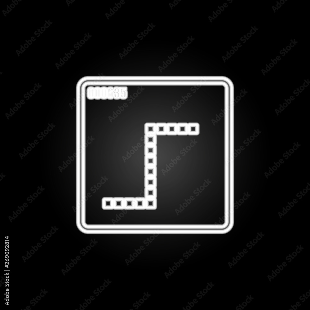 Aufkleber tetris neon icon. elements of gaming set. simple icon for websites, web design, mobile app, info gra