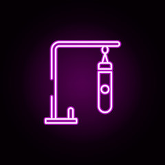 bag, punch neon icon. Elements of gym set. Simple icon for websites, web design, mobile app, info graphics