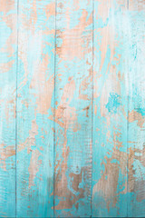 Blauer Holzhintergrund mit abblätternden Farbe 