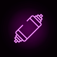 bar, tricep neon icon. Elements of gym set. Simple icon for websites, web design, mobile app, info graphics