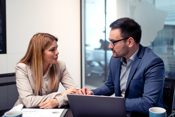 Business people working in office