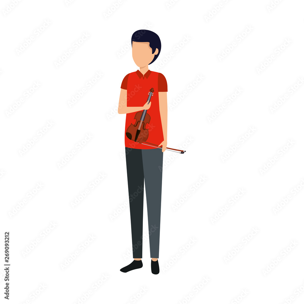 Poster professional violinist avatar character