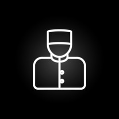 doorman neon icon. Elements of hotel set. Simple icon for websites, web design, mobile app, info graphics