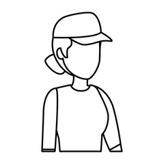 female delivery worker avatar character