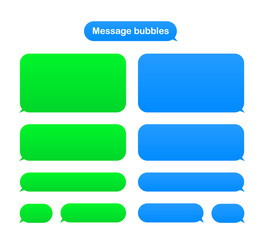Obraz premium Message bubbles design template for messenger chat. Vector stock illustration.