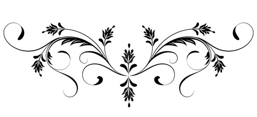 Vintage floral ornament for greeting card