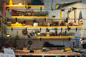 carpentry workshop equipped with the necessary tools