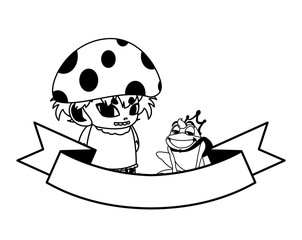 toad prince and fungu elf fairytale character