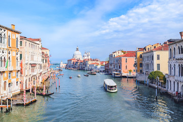 view of Grand Canal and Basilica Santa Maria della Salute in Venice
