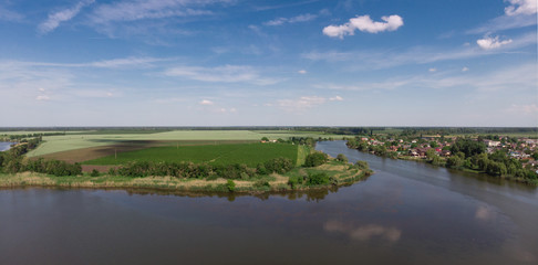 Krasnodar Krai drone panorama river summer