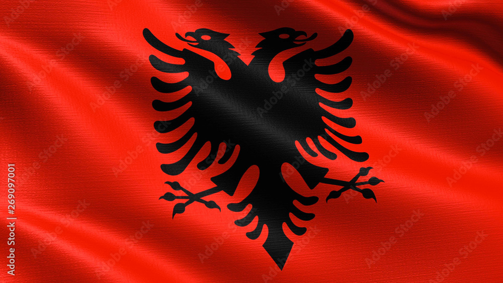 Wall mural Albania Flag