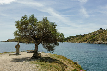 Obraz na płótnie Canvas Hiking on Camí de Ronda trail, Cap de Creus