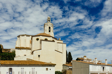 Scenery in Cadaqués with blue sky
