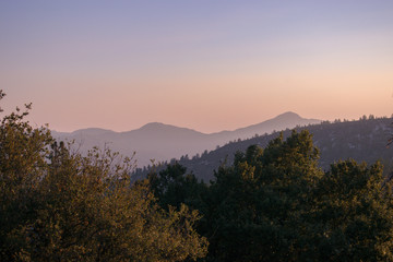 sunset in the mountains