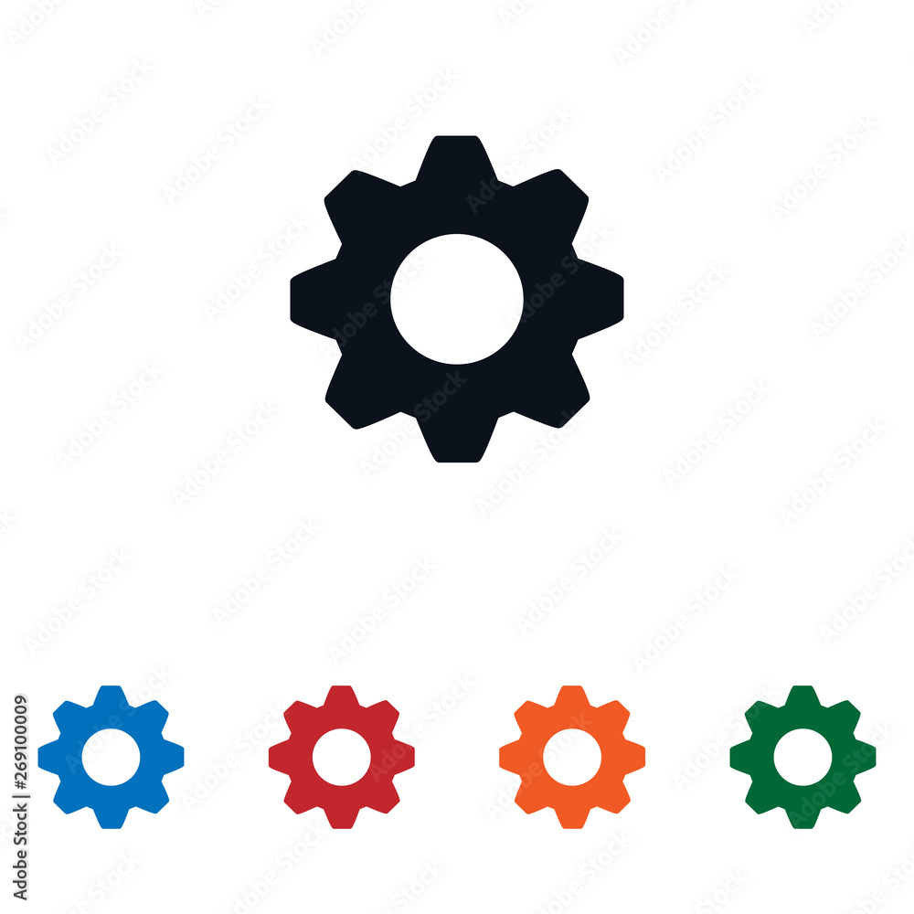 Aufkleber setting icon isolated on white background. setting icon in trendy design style. setting vector icon 