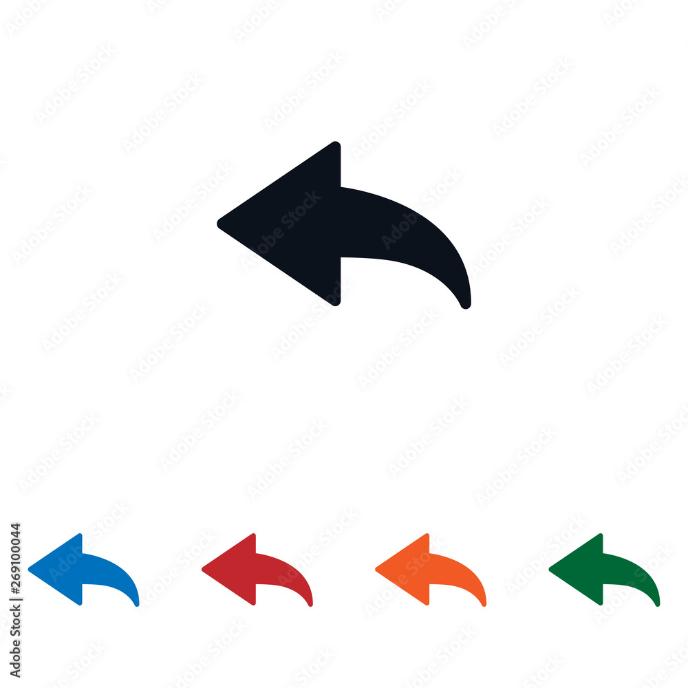 Poster back arrow icon isolated on white background. back arrow icon in trendy design style. back arrow vec