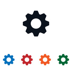 Setting icon isolated on white background. Setting icon in trendy design style. Setting vector icon modern and simple flat symbol for web site, mobile app, UI. Setting icon vector illustration, EPS10.
