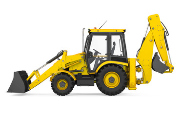 Backhoe Loader Isolated