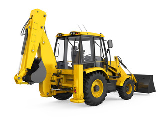 Backhoe Loader Isolated
