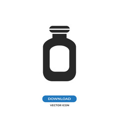 Medicine bottle vector icon