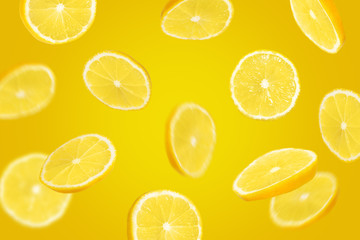 Flying slices of lemon