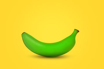 Single green banana