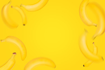 Flying bananas background