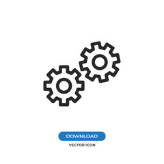 Gears vector icon