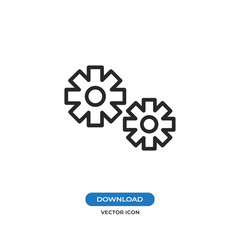 Gears vector icon