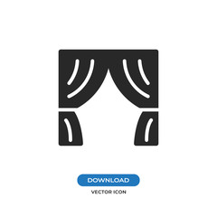 Curtains vector icon