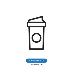 Coffee paper cup vector icon