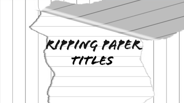 Ripping Paper Titles