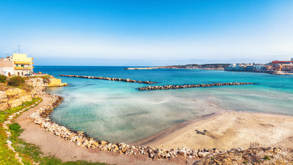 Otranto - coastal town in Puglia with turquoise sea