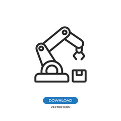 Robotic arm vector icon