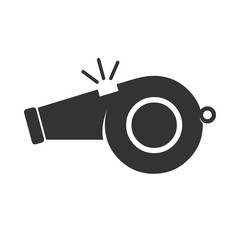 Whistle Icon Vector Illustration Silhouette