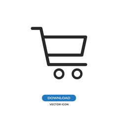 Shopping cart vector icon