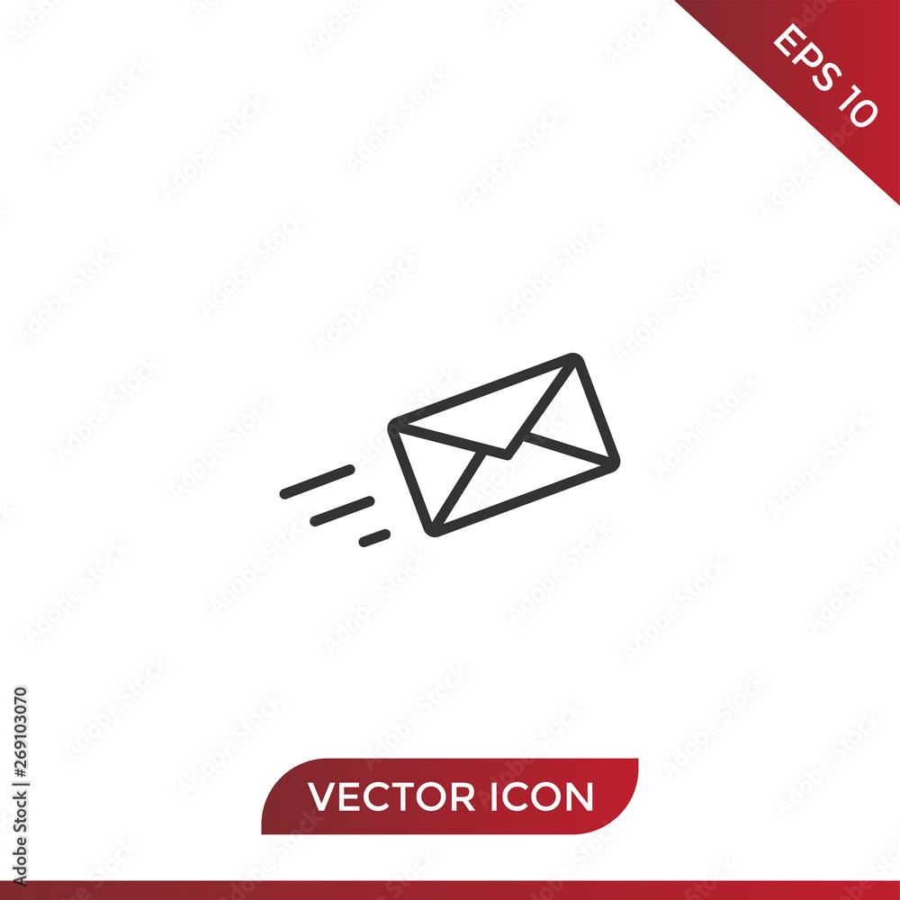 Poster send message vector icon