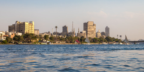 Fototapeta premium Nile river in the heart of Cairo, Egypt