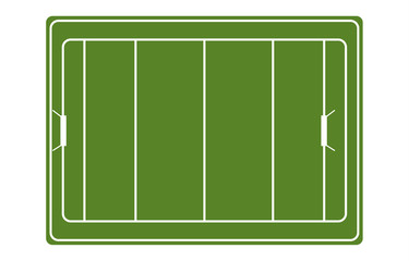 american football rugby field on green background