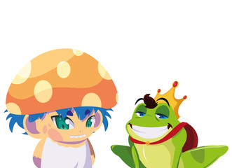toad prince and fungu elf fairytale character