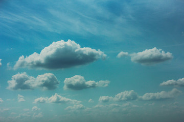 summer spring cloudy blue sky