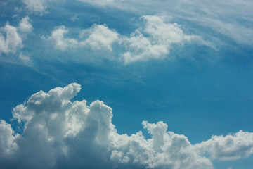 summer spring cloudy blue sky