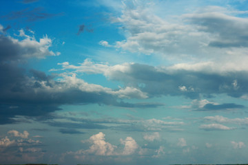 summer spring cloudy blue sky