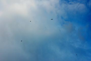 summer spring cloudy blue sky