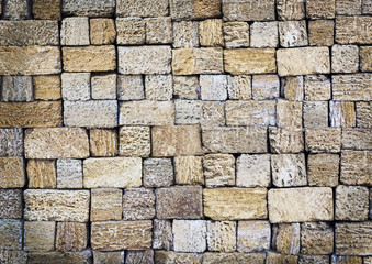Wall of old bricks background.  Interior design