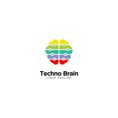 Techno Brain Logo Design Template