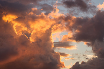 Cloud formation at sunset